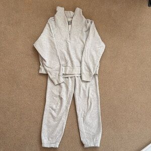 Everlane sweatsuit quarter zip sweatshirt & sweatpants
